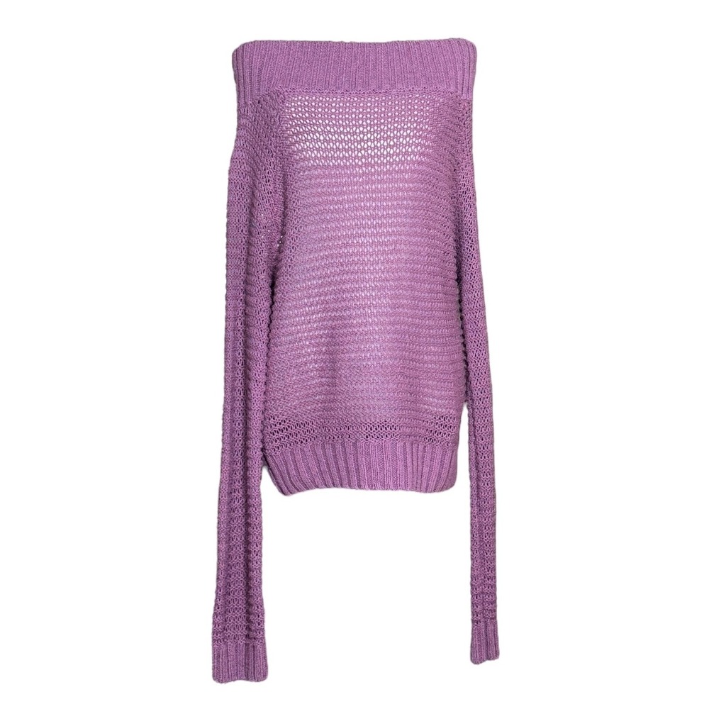 Kimchi Blue Knit Off Shoulder Sweater Purple Blue Flecks Size S EUC